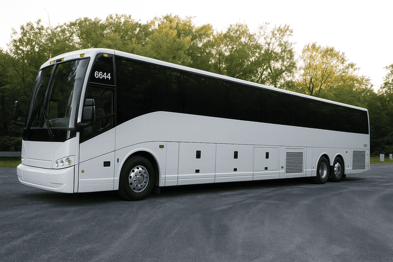 exterior of Fayetteville Coach Bus Service coach bus