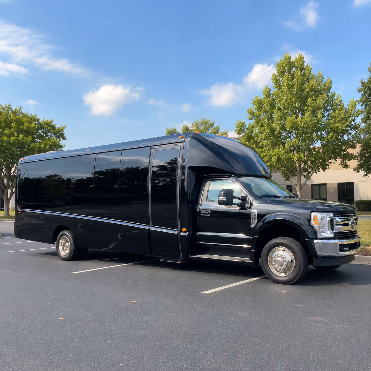 college and university group transportation buses in fayetteville