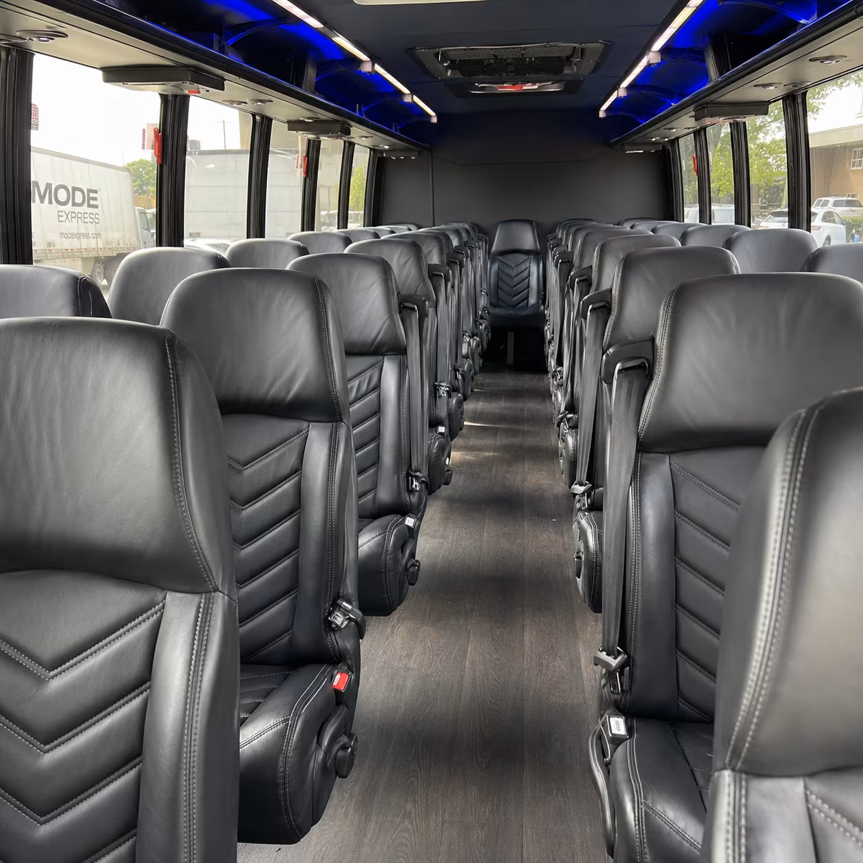 fayetteville 28 passenger minibus interior