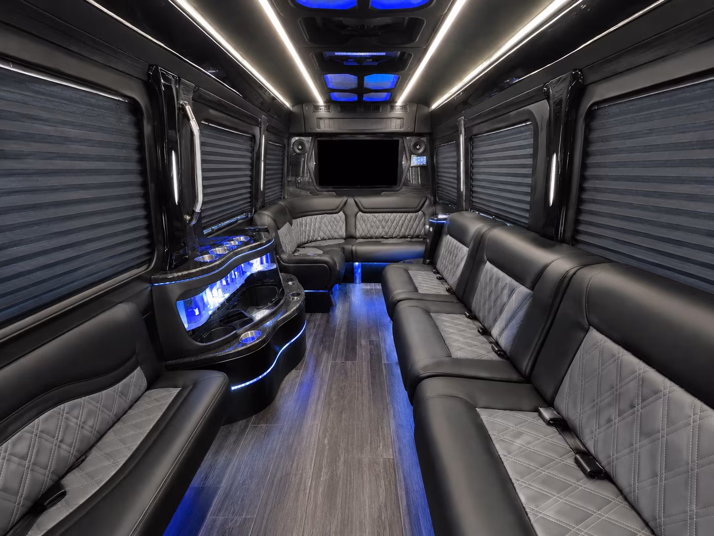 fayetteville 40 passenger party bus interior