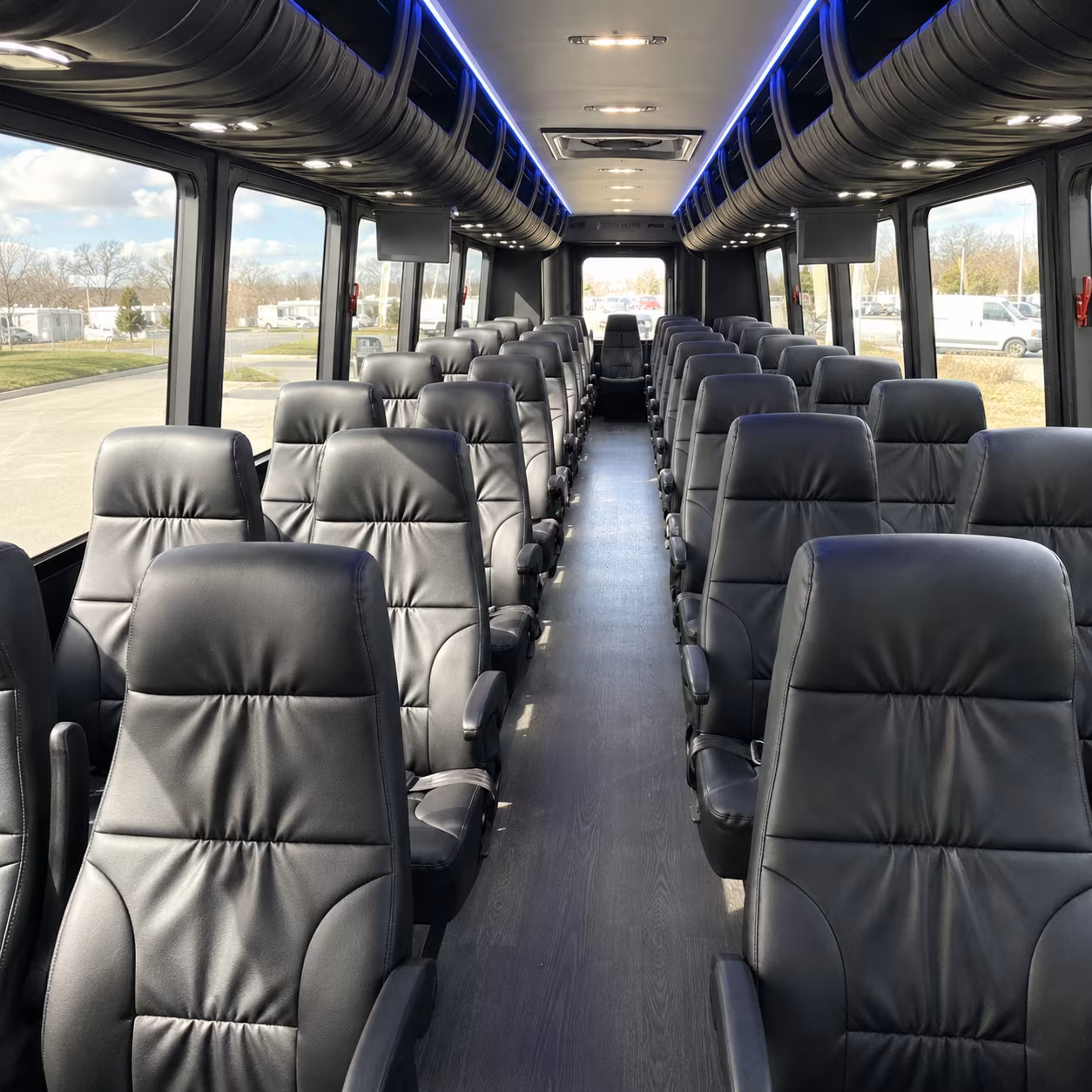 shuttle buses for wedding guests between fayetteville hotels and venues